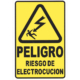 cartel peligro riesgo electrocucion