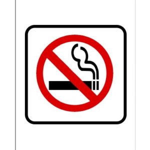 cartel prohibido fumar