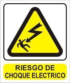 cartel riesgo electrico
