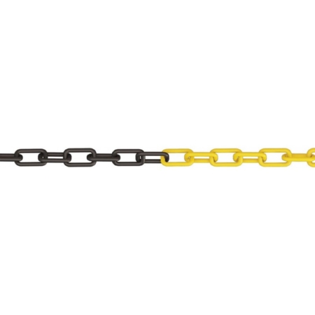 cadena plastica amarilla y negra 8 x 28 x 49 por metro